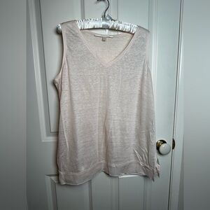 Women's Cream light pink Sleeveless Top